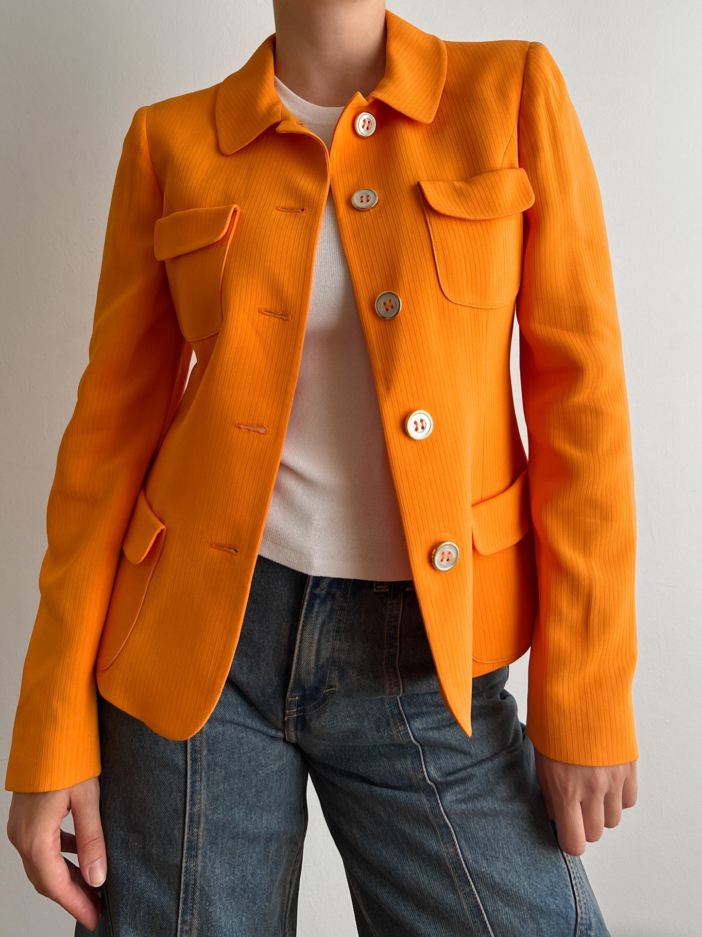 Ribbed orange jacket