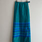 Pure silk turquoise long skirt