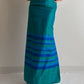 Pure silk turquoise long skirt