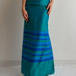 Pure silk turquoise long skirt