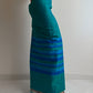 Pure silk turquoise long skirt