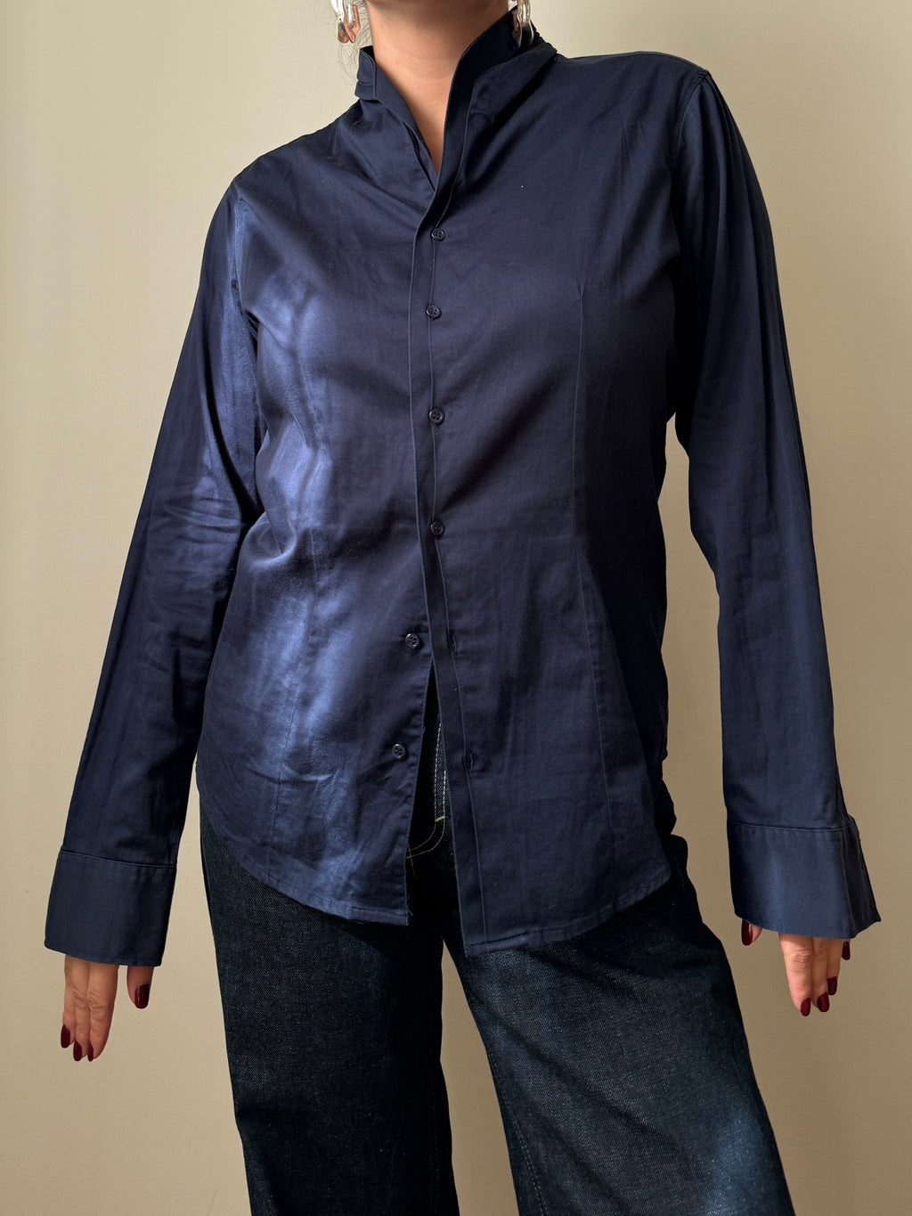 Camicia blu in cotone Nara Camicie