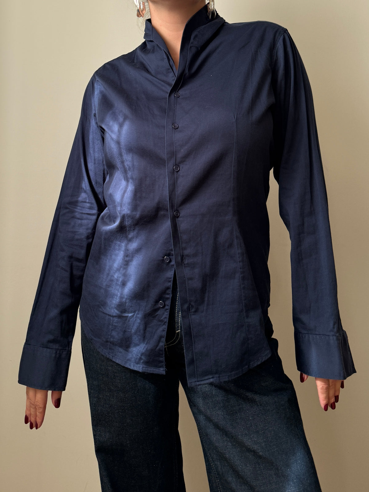 Camicia blu in cotone Nara Camicie