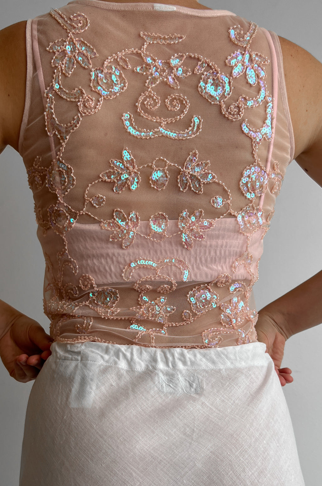 Beads pink top