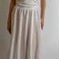 Pure linen white skirt-pants