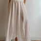 Pure linen white skirt-pants