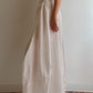 Pure linen white skirt-pants