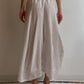 Pure linen white skirt-pants