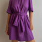 Linen and cotton violet dress