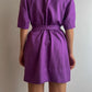 Linen and cotton violet dress