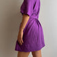 Linen and cotton violet dress