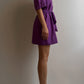 Linen and cotton violet dress