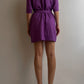 Linen and cotton violet dress