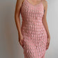 Sequins pink dress