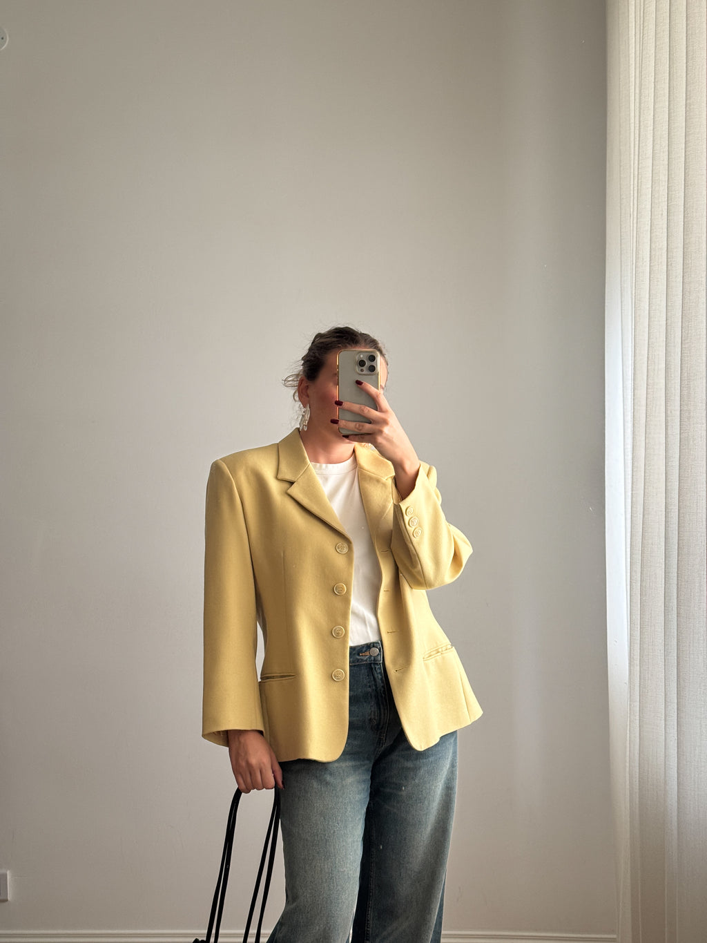 Blazer color burro  in lana vergine
