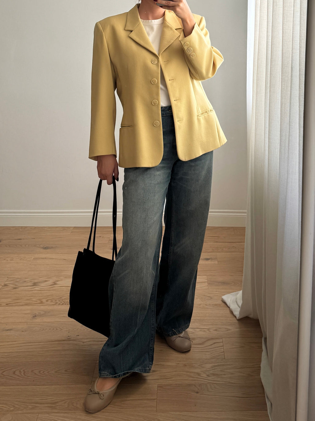 Blazer color burro  in lana vergine