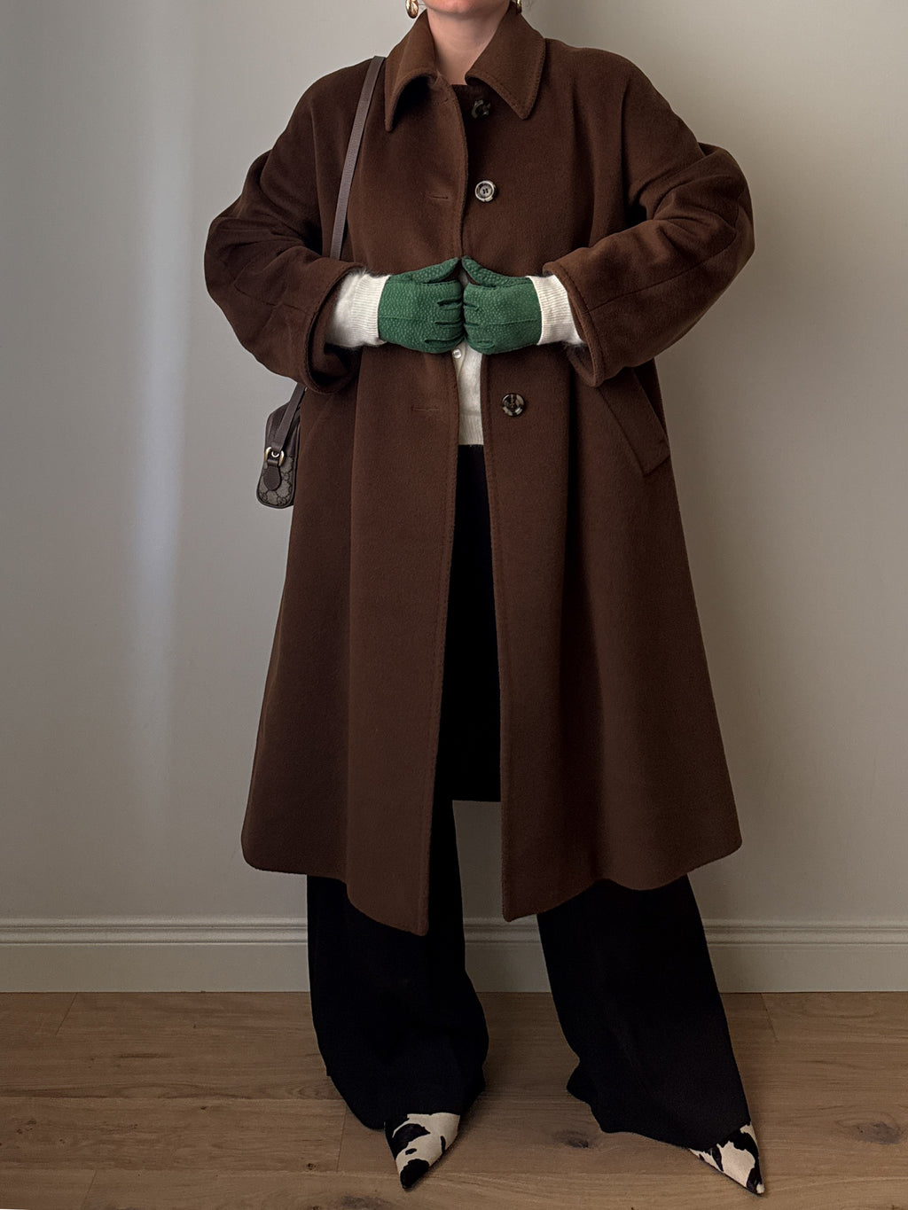Cappotto Piacenza in pura lana vergine color cioccolato