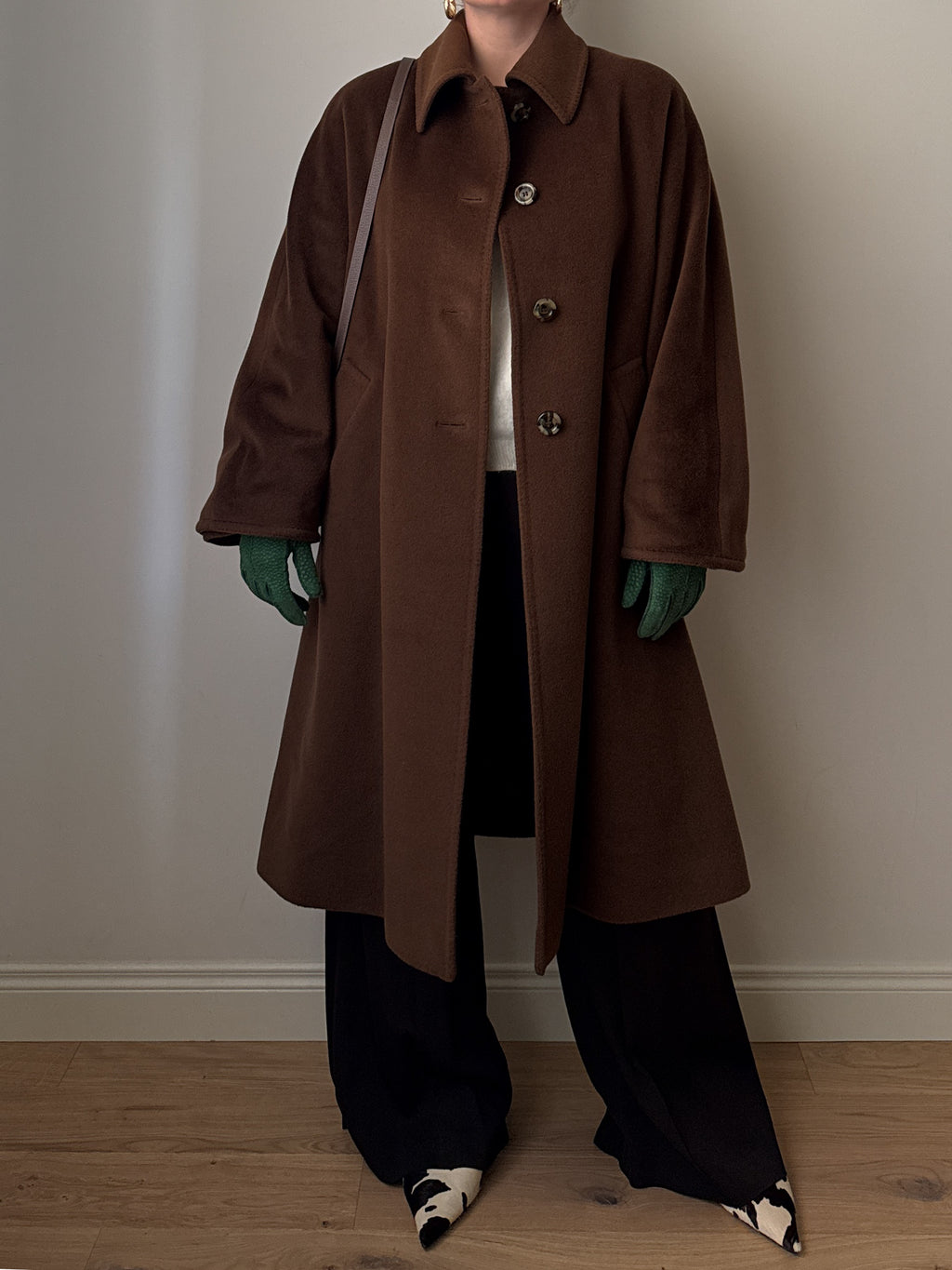 Cappotto Piacenza in pura lana vergine color cioccolato