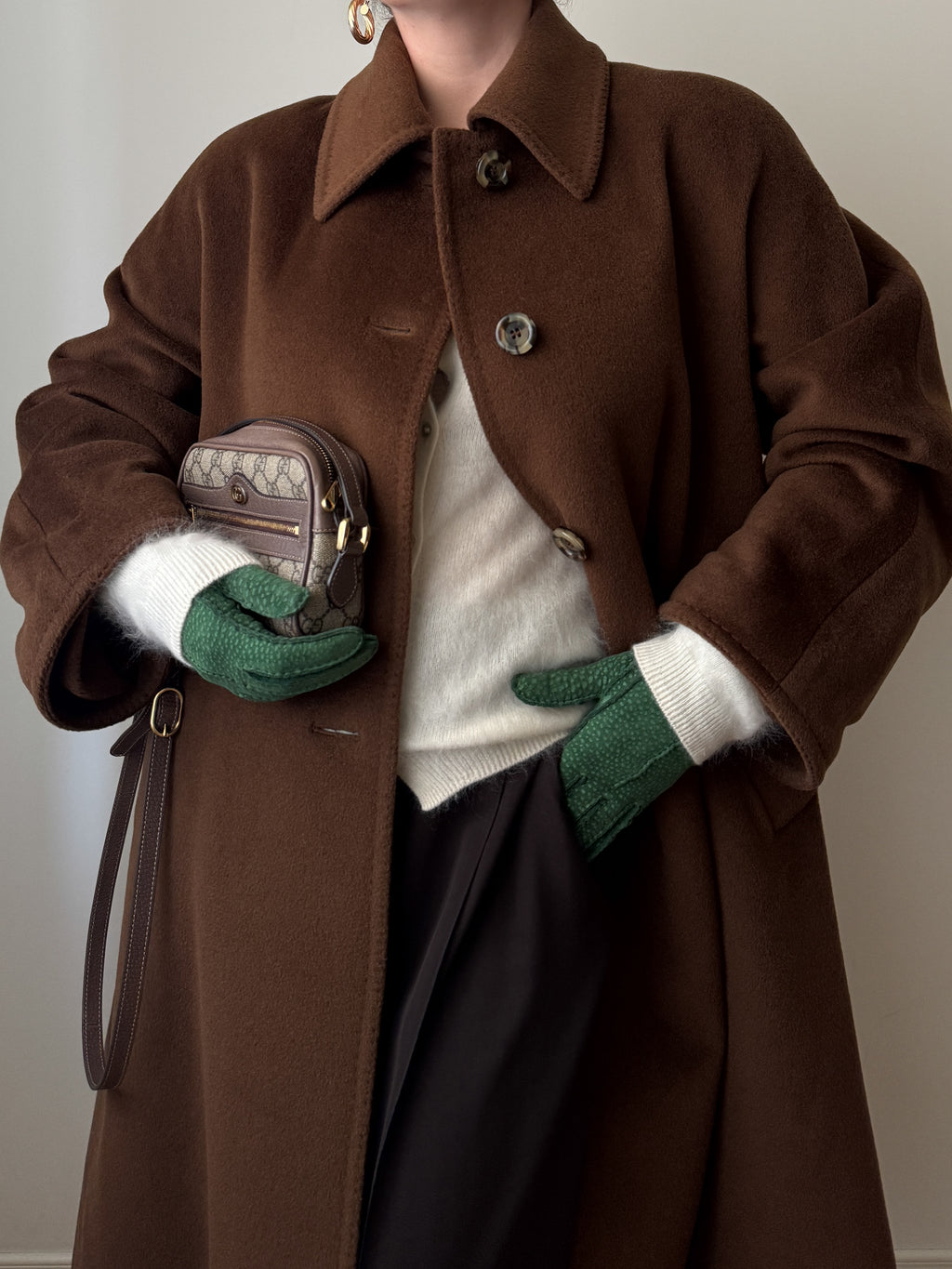 Cappotto Piacenza in pura lana vergine color cioccolato