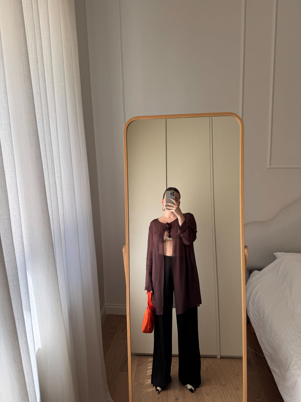 Blusa in pura viscosa color cioccolato
