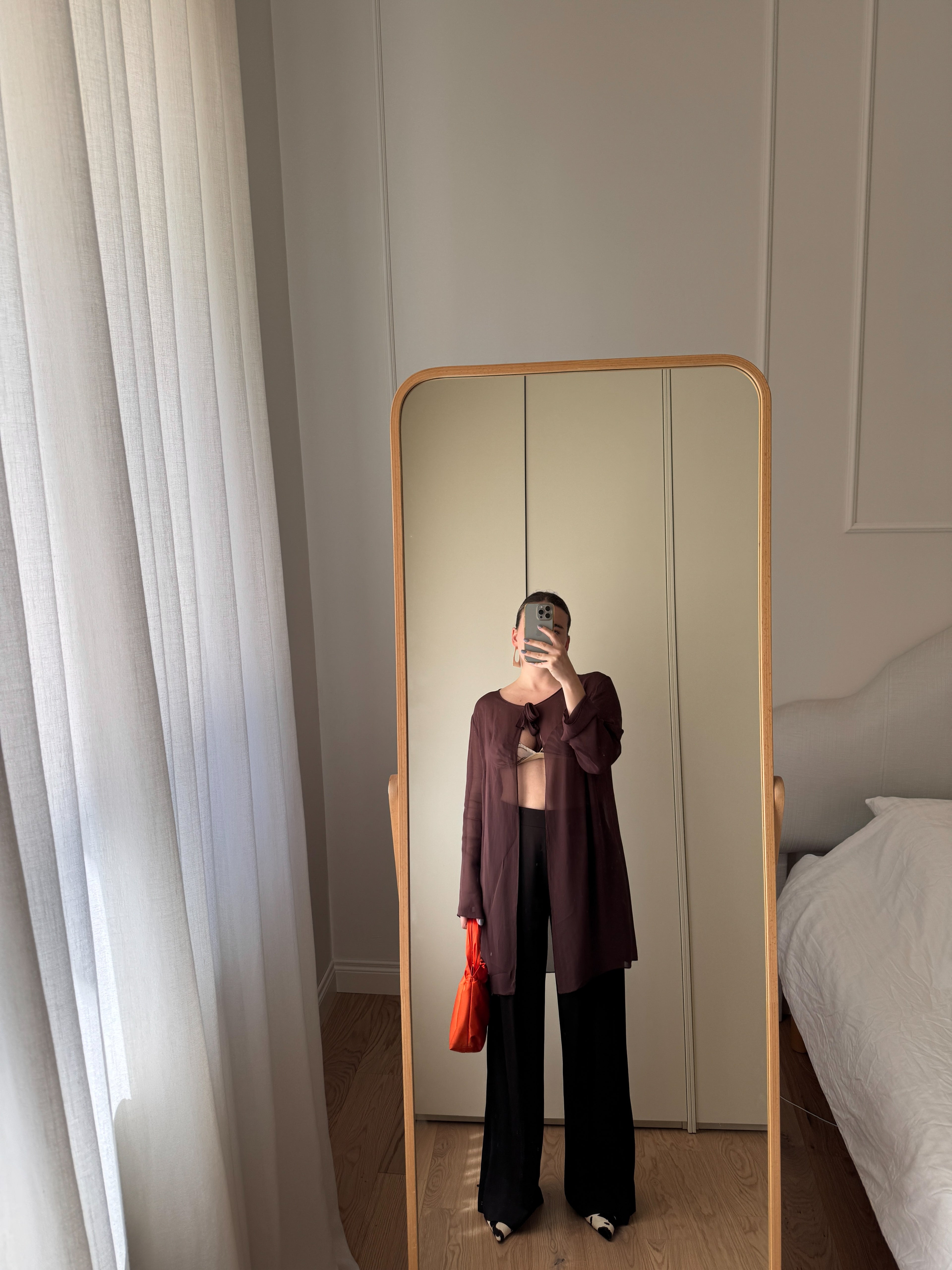Blusa in pura viscosa color cioccolato