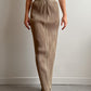 Issey Miyake Pleats Please beige skirt