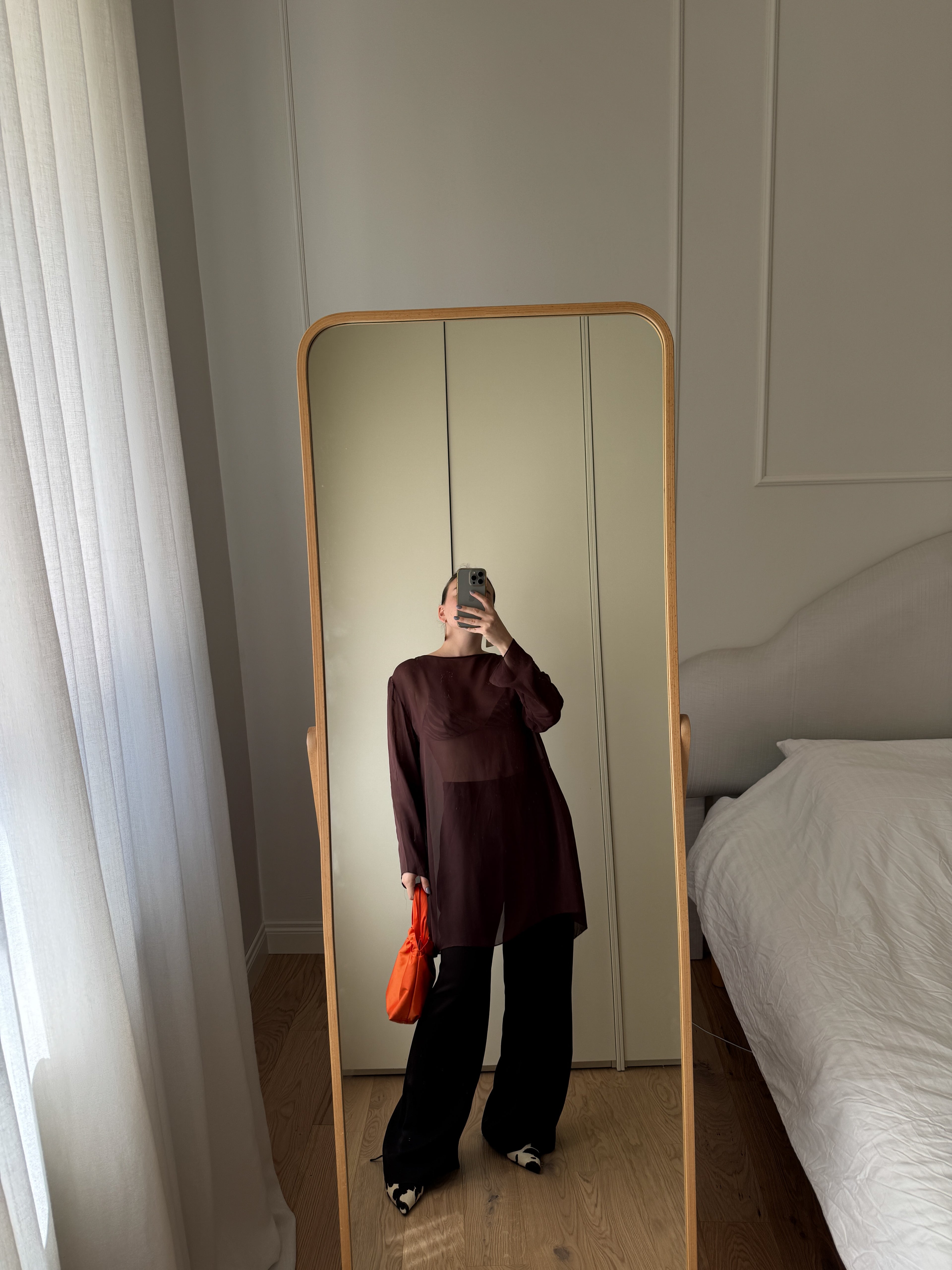 Blusa in pura viscosa color cioccolato