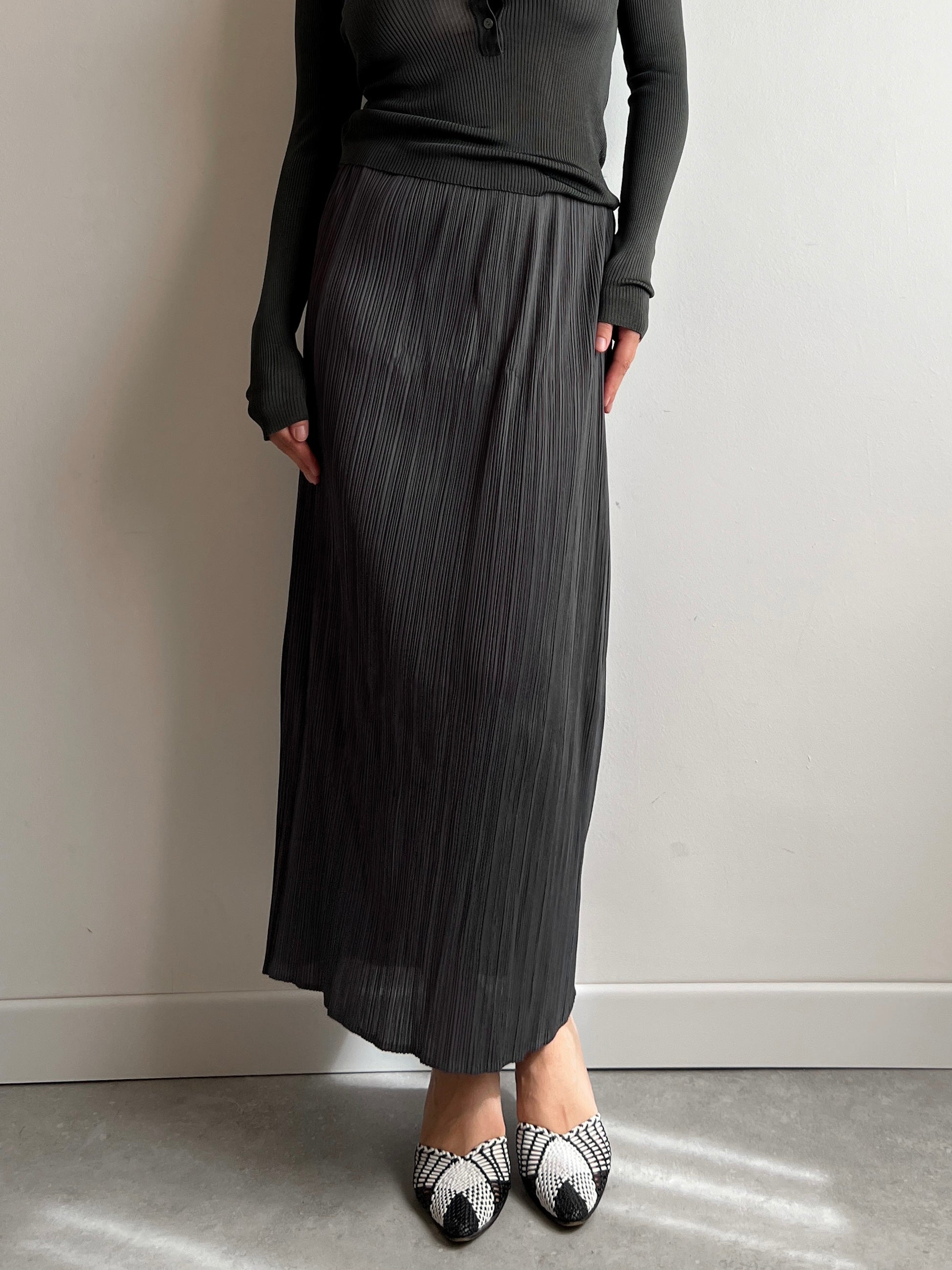 Issey Miyake Pleats Please grey skirt