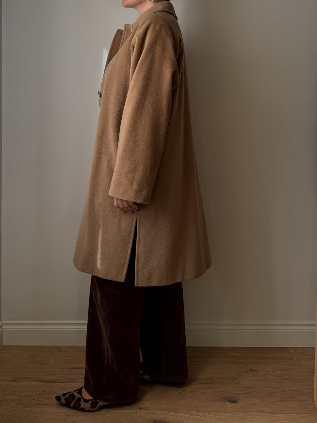 Cappotto Max Mara in lana vergine cammello