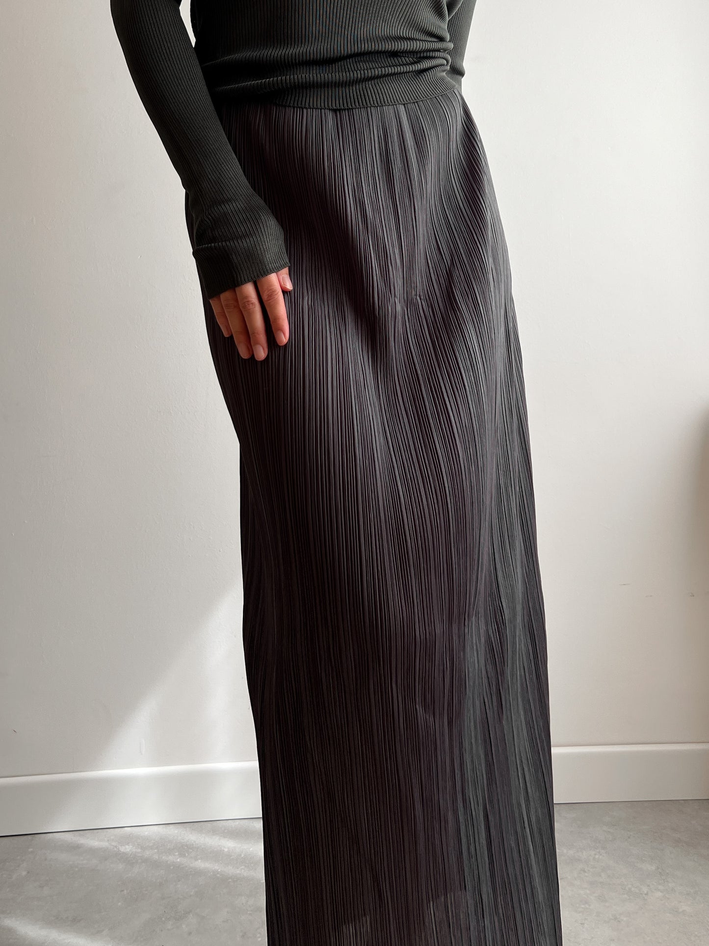 Issey Miyake Pleats Please grey skirt