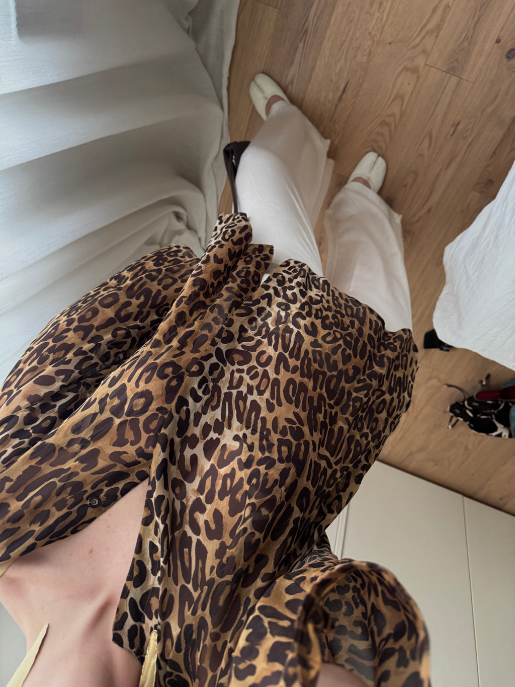 Blusa animalier in pura viscosa