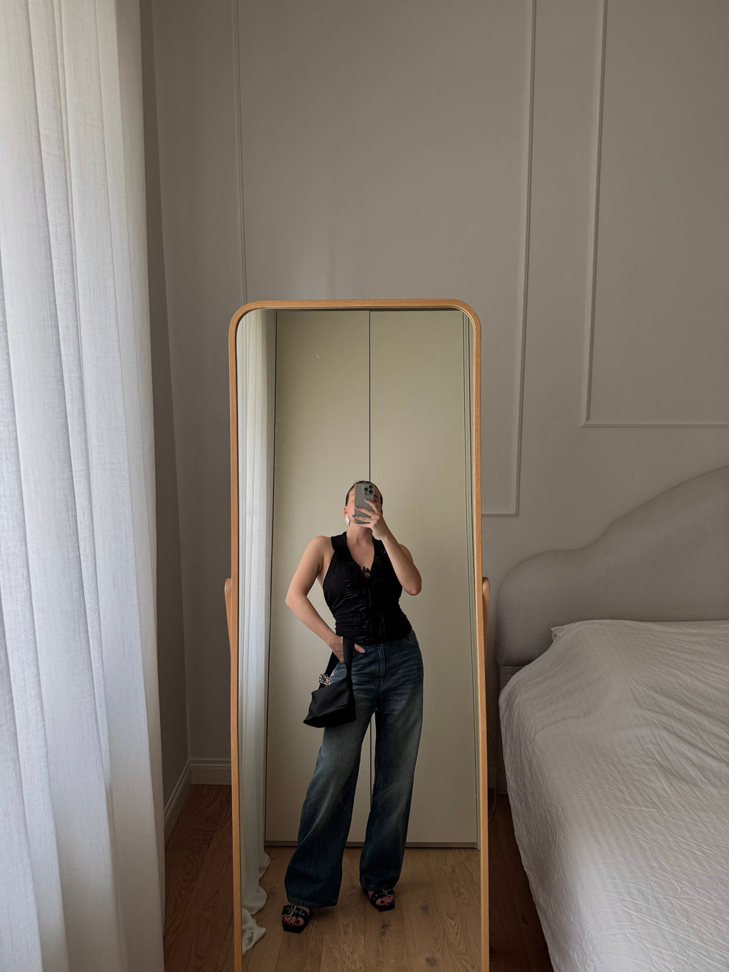 Top Seventy in cotone e paillettes
