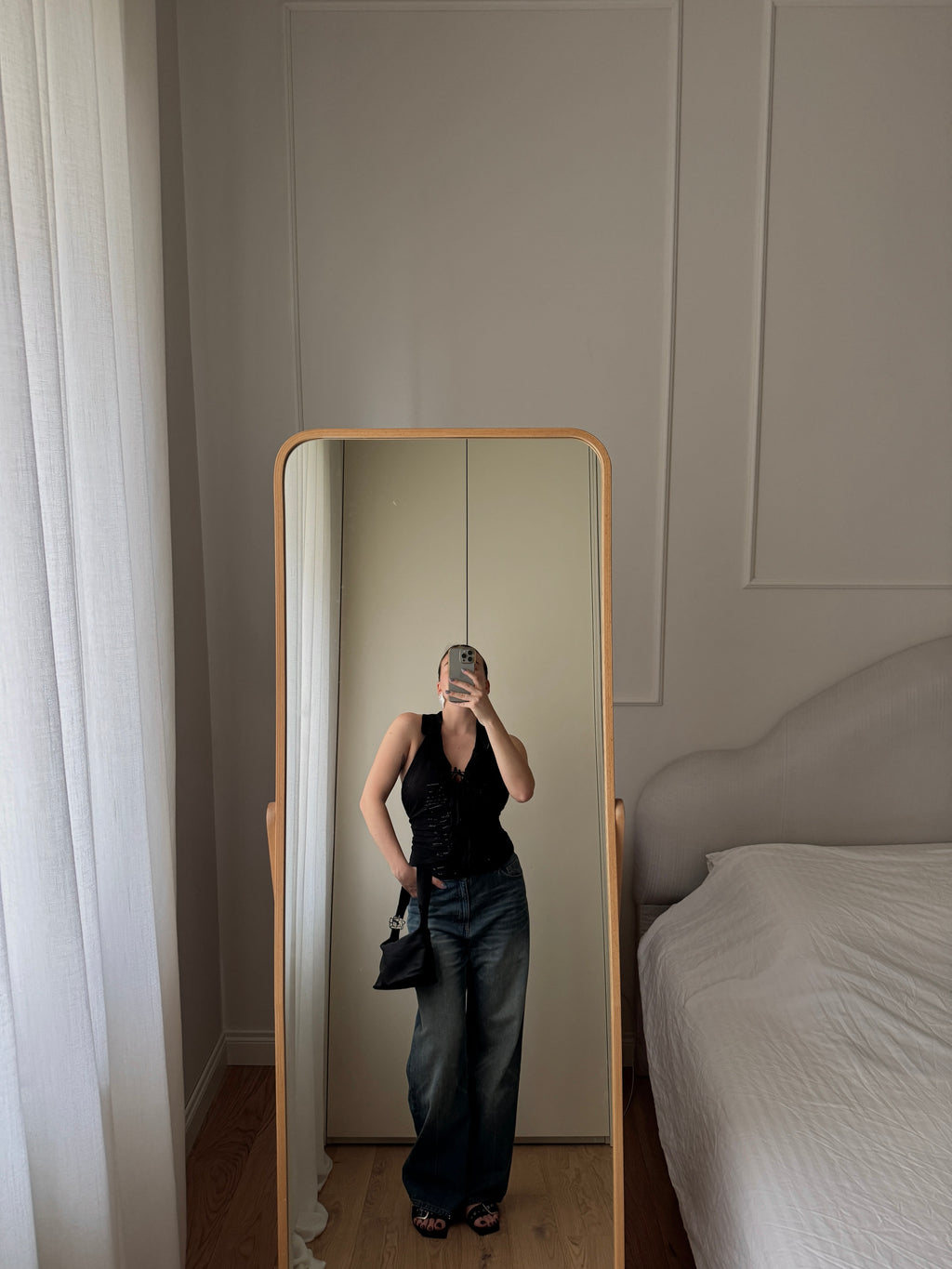 Top Seventy in cotone e paillettes