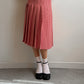 Pure wool pleated midi skirt