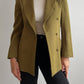 Viscose and wool olive blazer