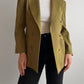 Viscose and wool olive blazer