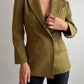 Viscose and wool olive blazer