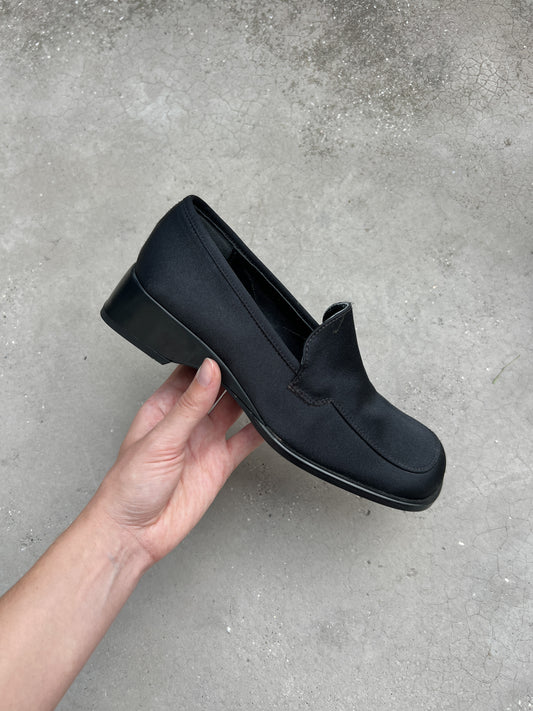 Genuine leather black moccassins