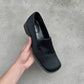 Genuine leather black moccassins