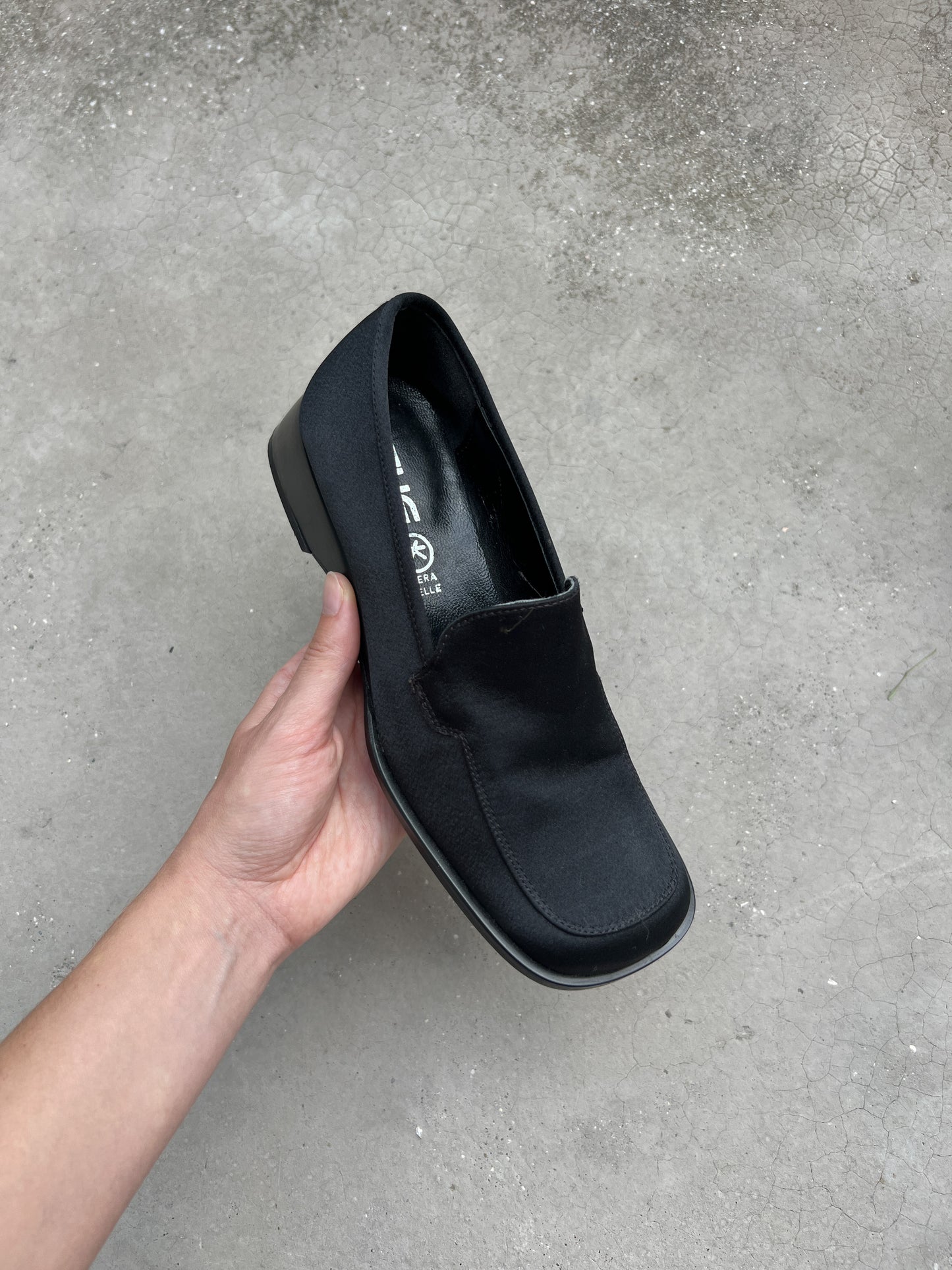 Genuine leather black moccassins