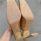 Genuine leather beige slingback