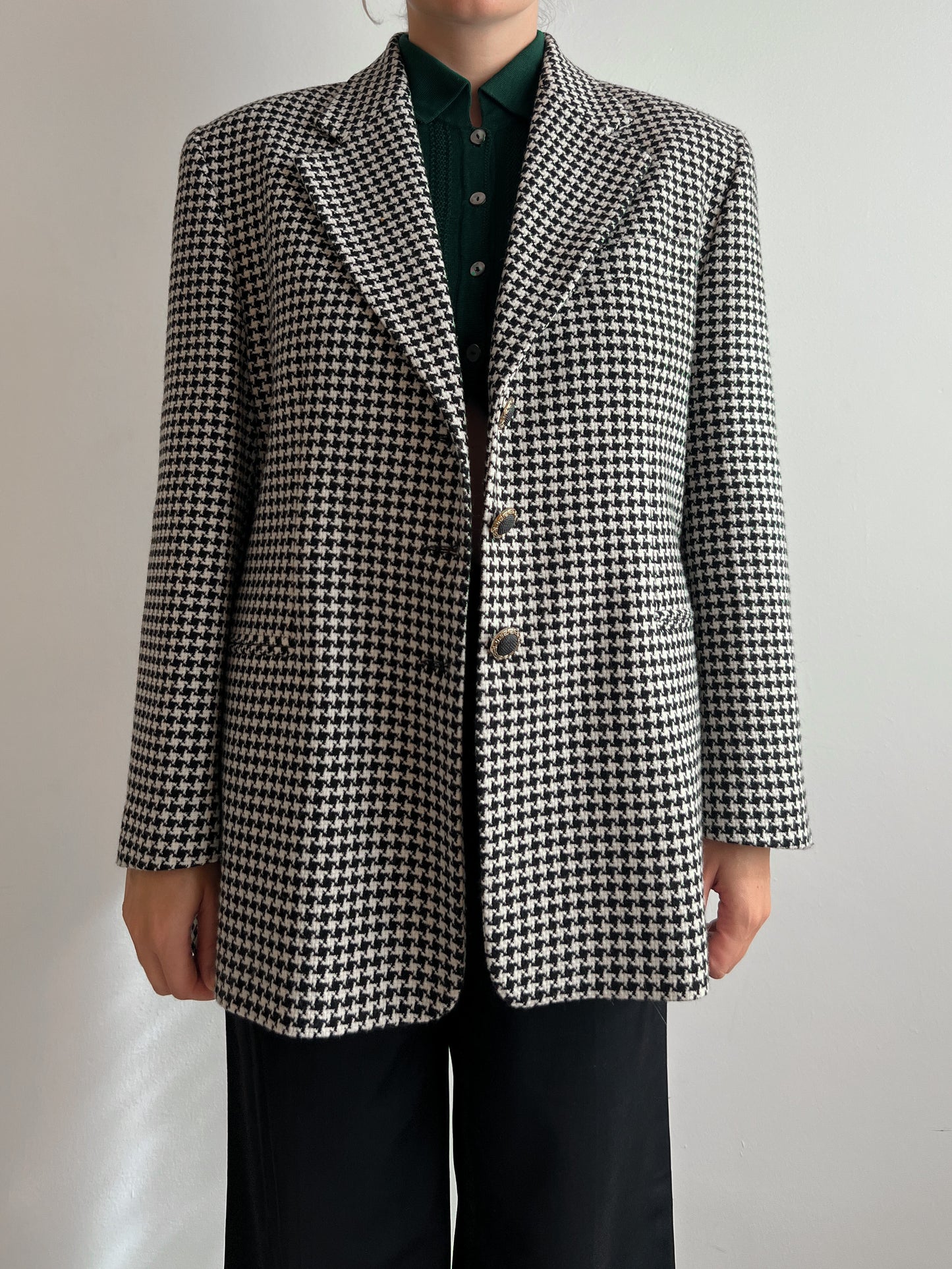 Pure wool pied de poule blazer