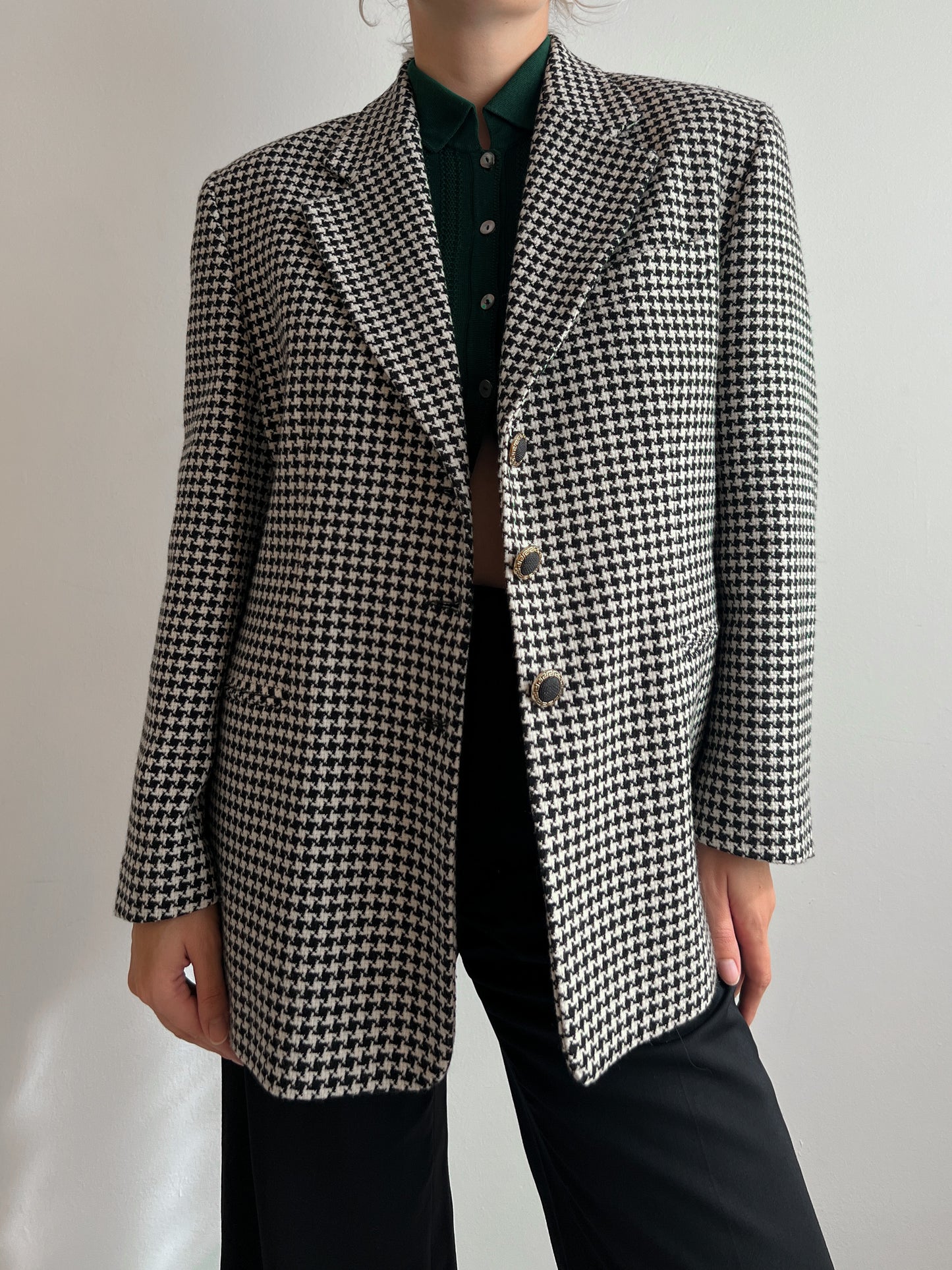 Pure wool pied de poule blazer