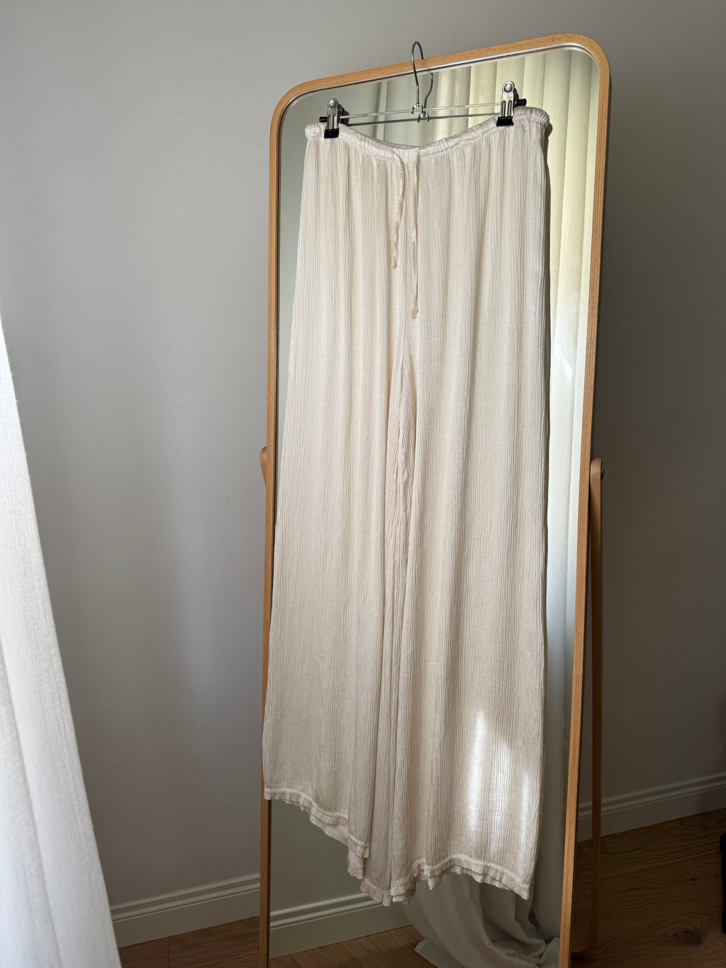 Pantaloni in viscosa - Avorio