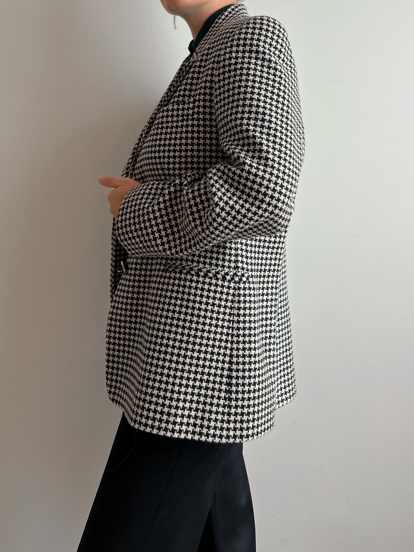 Pure wool pied de poule blazer