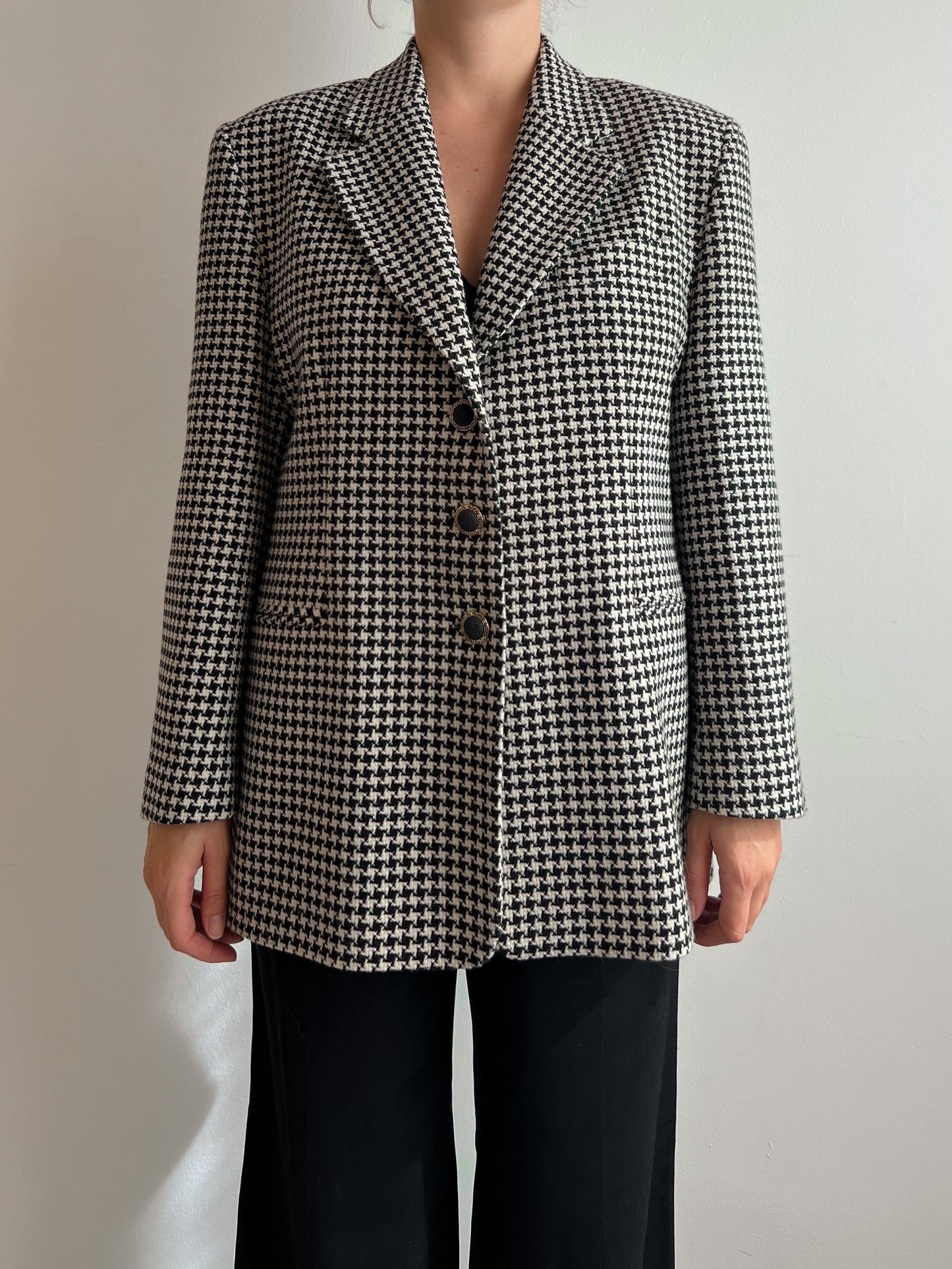 Pure wool pied de poule blazer