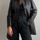 Real leather brown jacket