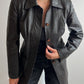 Real leather brown jacket