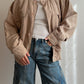 Silk and linen sand bomber