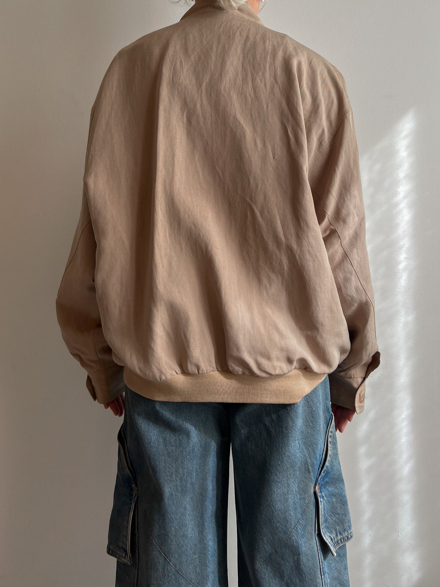 Silk and linen sand bomber